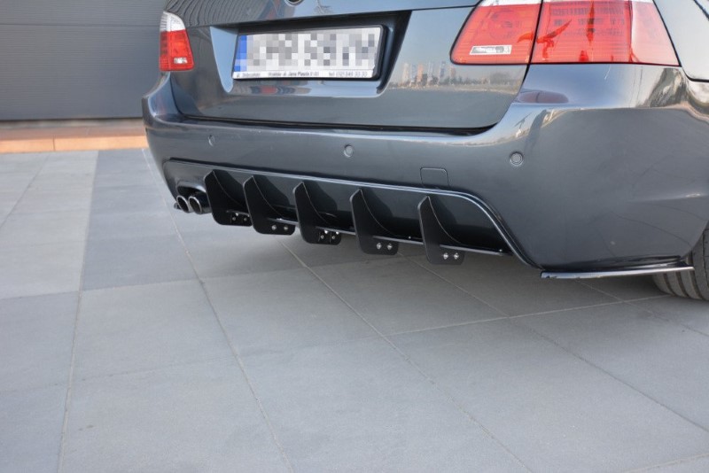 Achter Diffuser BMW 5 E61 (TOURING) WAGON M-PACK Glanzend Zwart