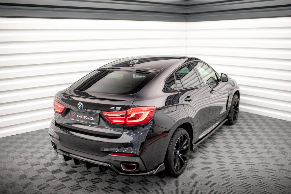 Spoiler BMW X6 M pakket F16 Maxton Glans Zwart