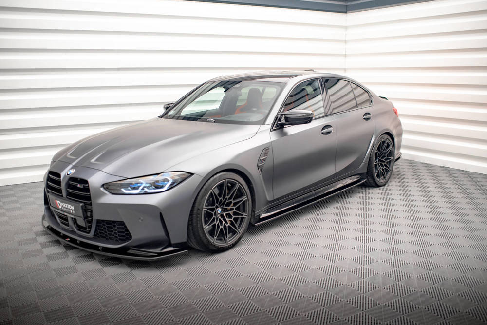 Zijskirts V.1 BMW M3 G80 / G81 Maxton Glans Zwart