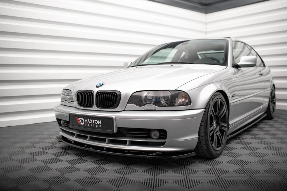 Voorspoiler V.1 BMW 3 Coupe E46 Maxton Glans Zwart