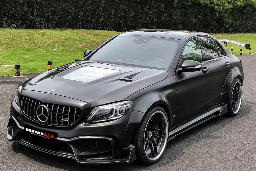 Mercedes Benz W205 C63/S AMG Sedan IMP Style Partial Carbon Fiber Full Body Kit 2015-2018