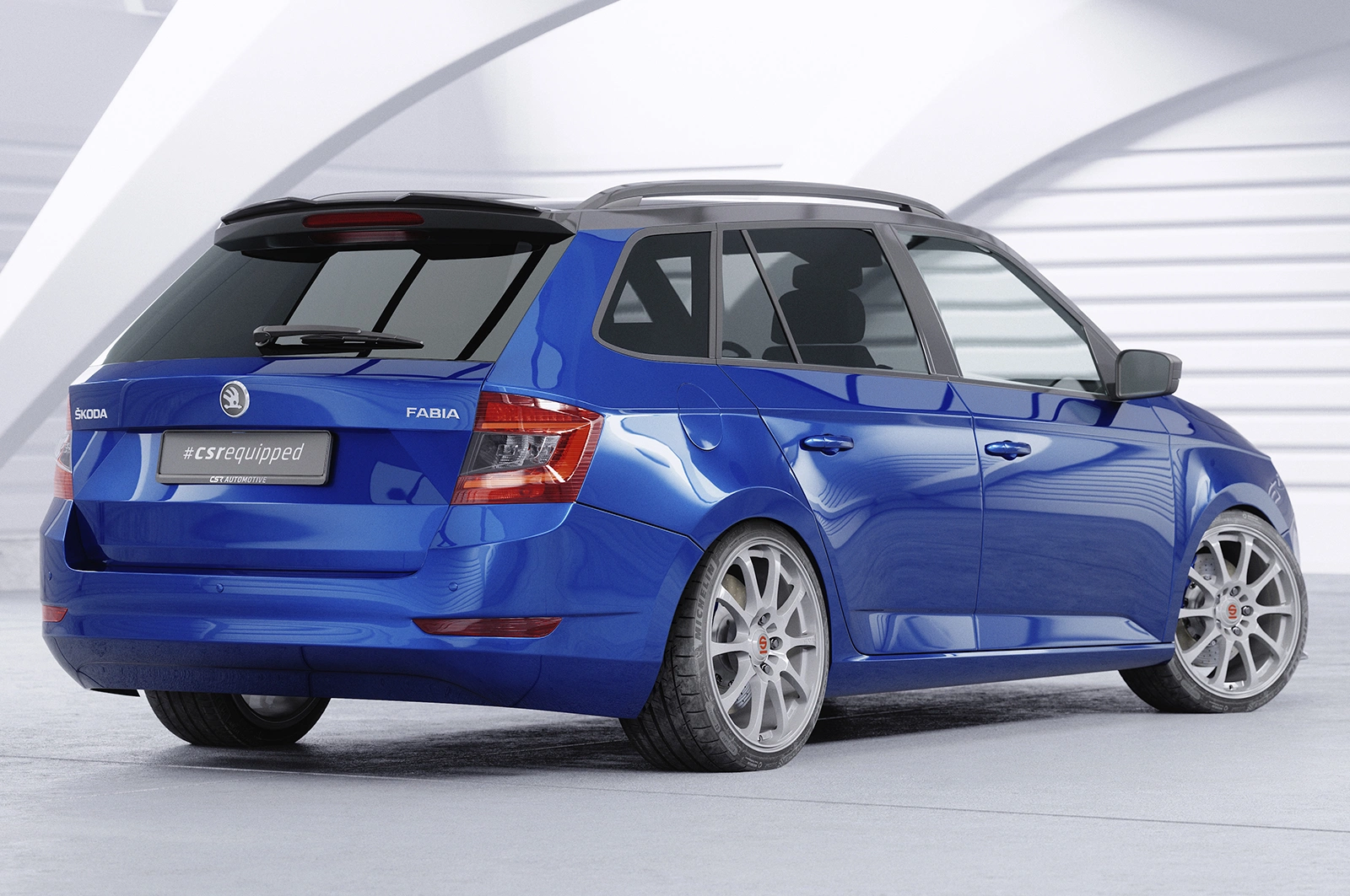 Achterspoiler Fabia 3 Combi glans zwart