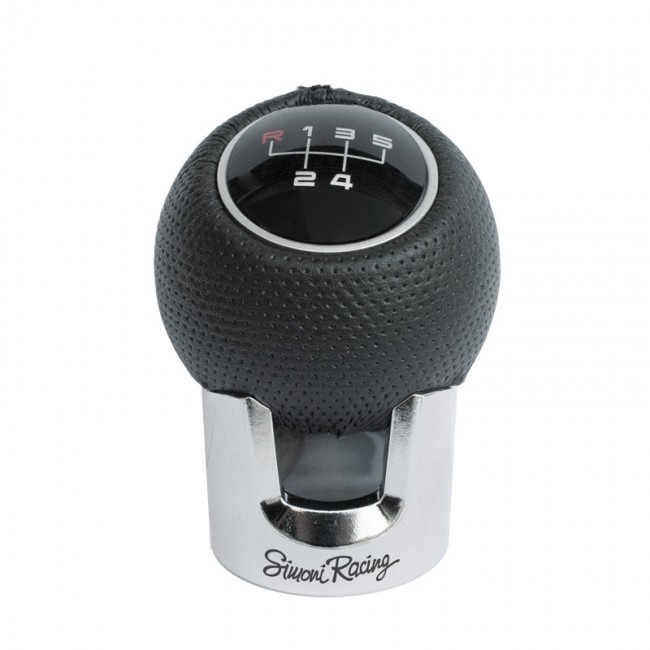 Simoni Racing Pookknop Shift - Aluminium/Zwart Leder + 3 Schakel