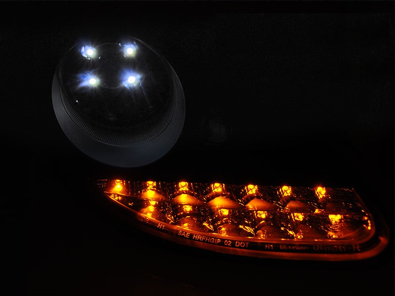 Koplampen Porsche 911 / 996 97-02 Boxster 986 LED zwart