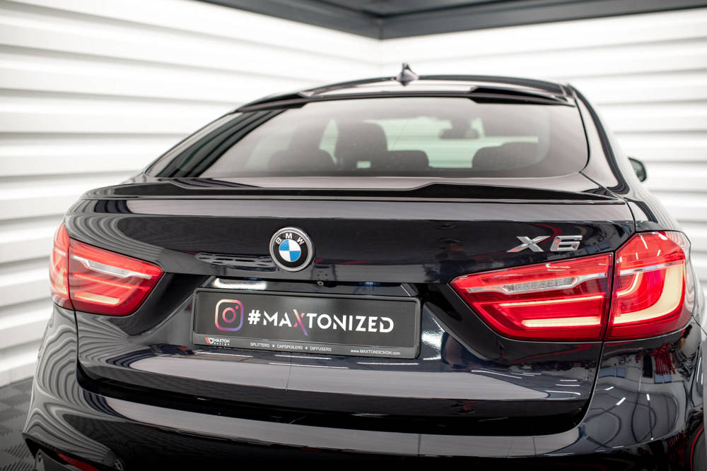 Spoiler BMW X6 M pakket F16 Maxton Glans Zwart
