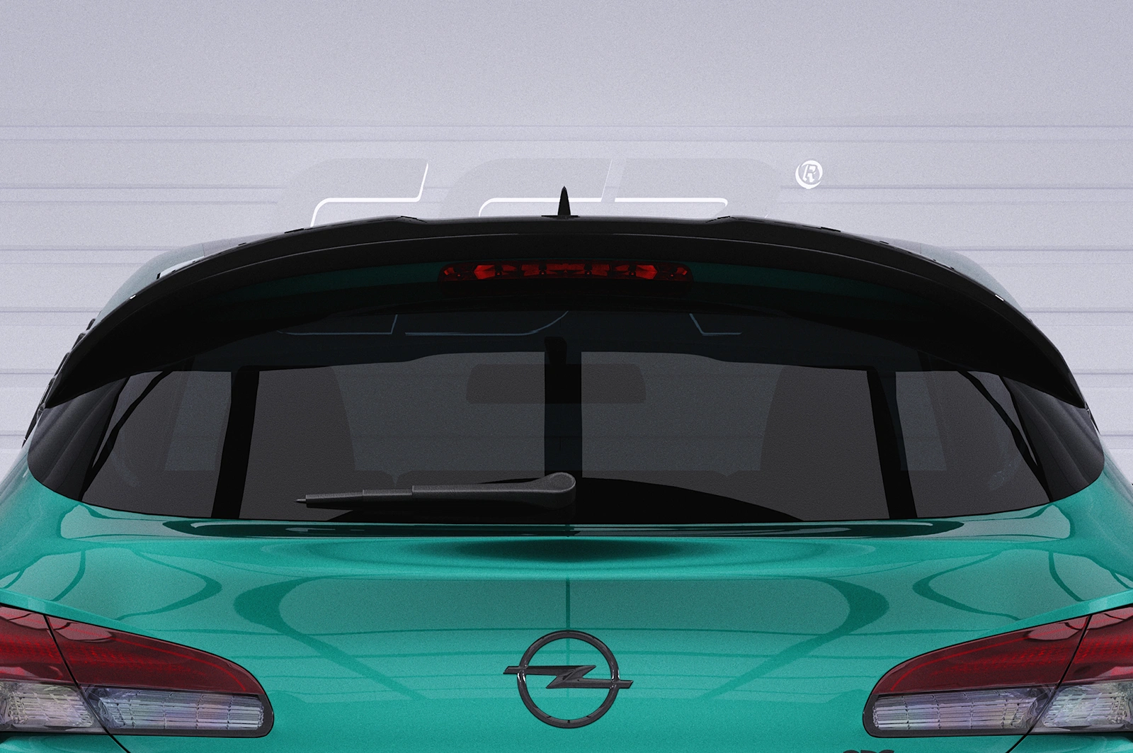 Achterspoiler Opel Astra J glans zwart