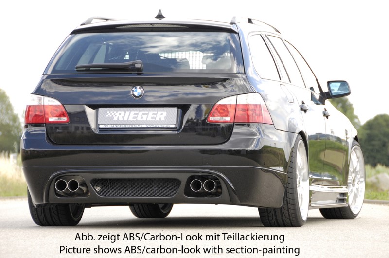 Achteraanzet Carbon BMW E61 met ABE Rieger