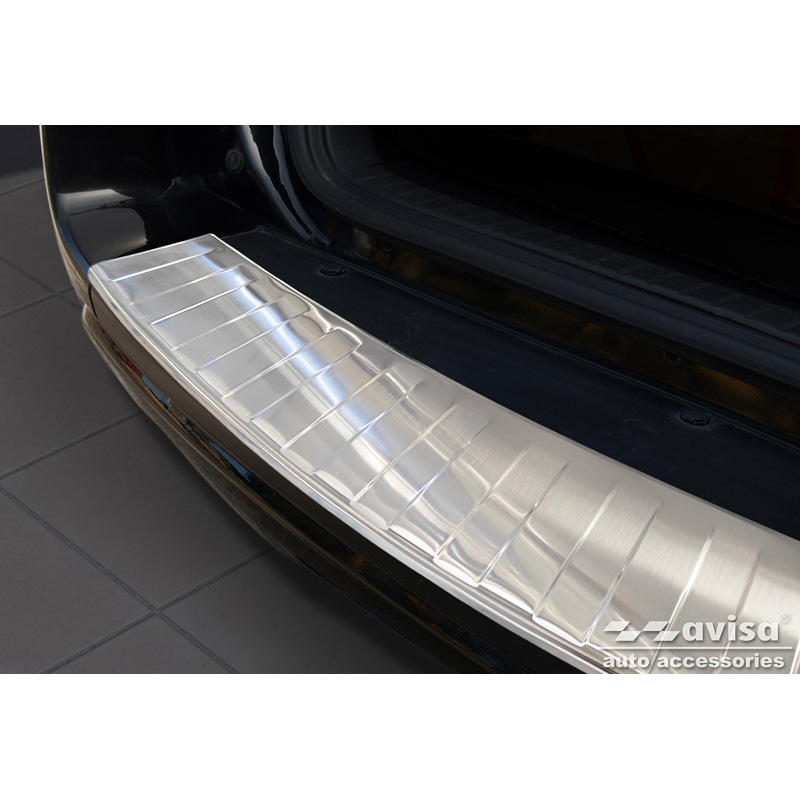 RVS Achterbumperprotector  Toyota RAV-4 FL 2008-2010 'Ribs' (alleen met reservewiel)