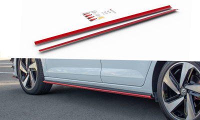 Zijskirts VW Polo MK6 GTI Glans Zwart