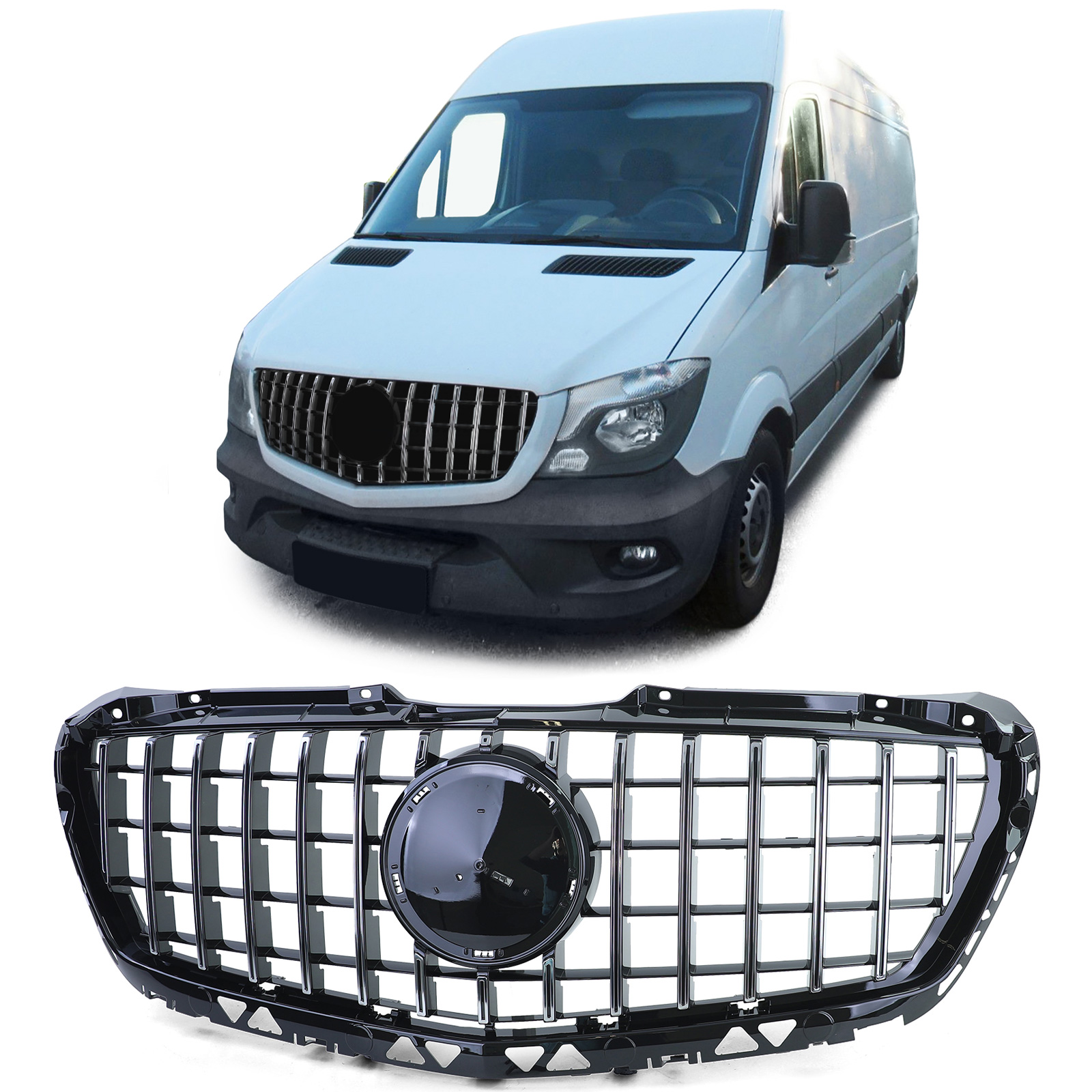 Grill Mercedes Sprinter W906 Facelift 13-18 Chroom AMG Look