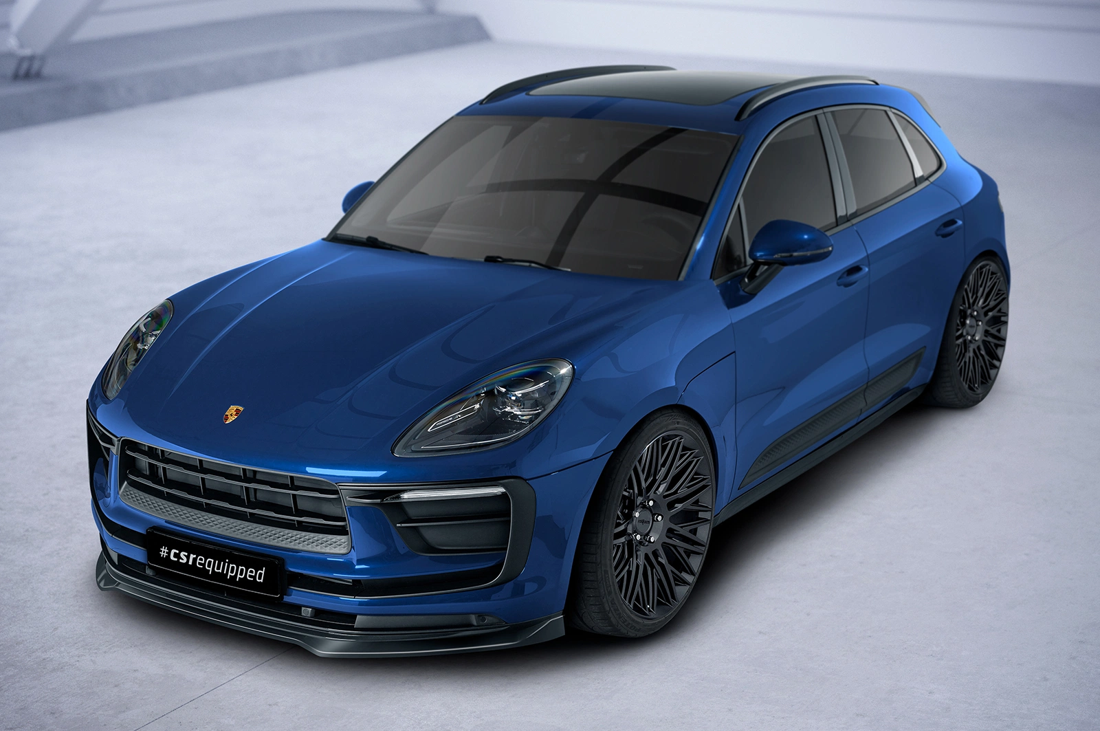 Voorspoiler Porsche Macan (Facelift) 2021- Glans Zwart – CSR
