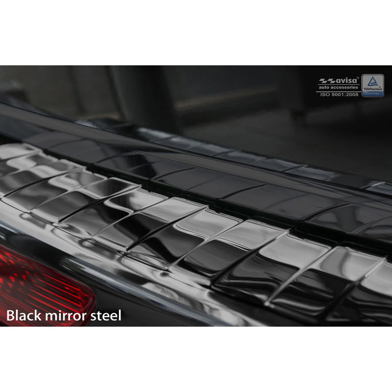 Zwart-Chroom RVS Achterbumperprotector  Audi Q5 2008-2012 & 2012- 'Ribs'