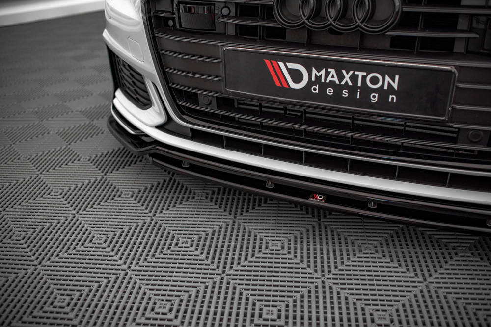 Voorspoiler V.3 Audi A6 S-Line / S6 C8 Maxton Glans Zwart