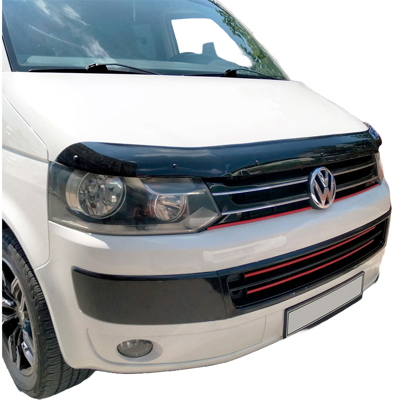 Motorkapbeschermer (steenslagcover)  Volkswagen Transporter T5.1 2010-2015 - Glanzend zwart