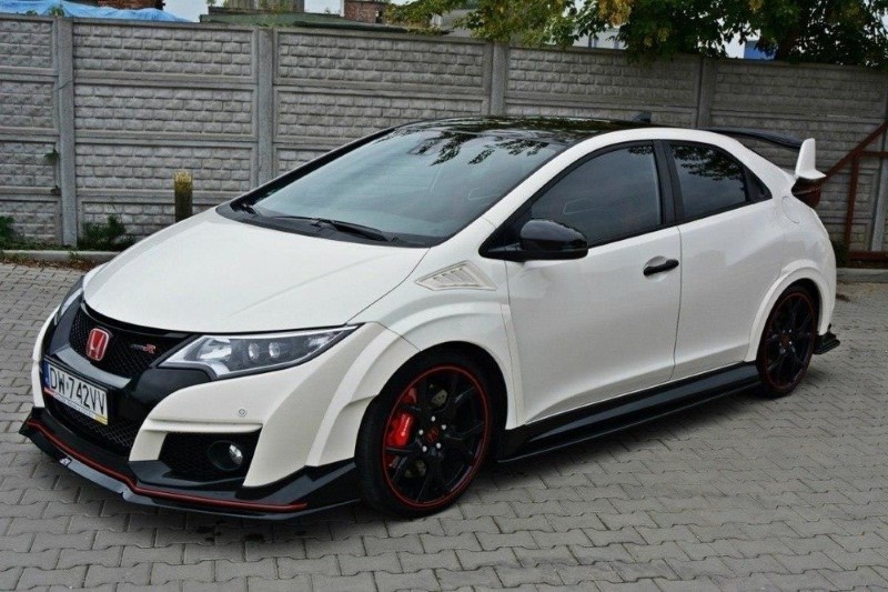 Zijskirts Diffusers Honda Civic IX Type R Glanzend Zwart