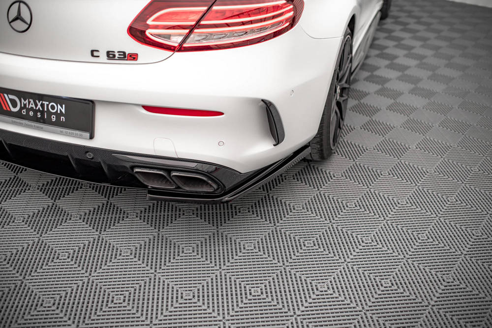 Zijdiffusers Mercedes AMG C63 Coupe W205 FL Maxton Glans Zwart