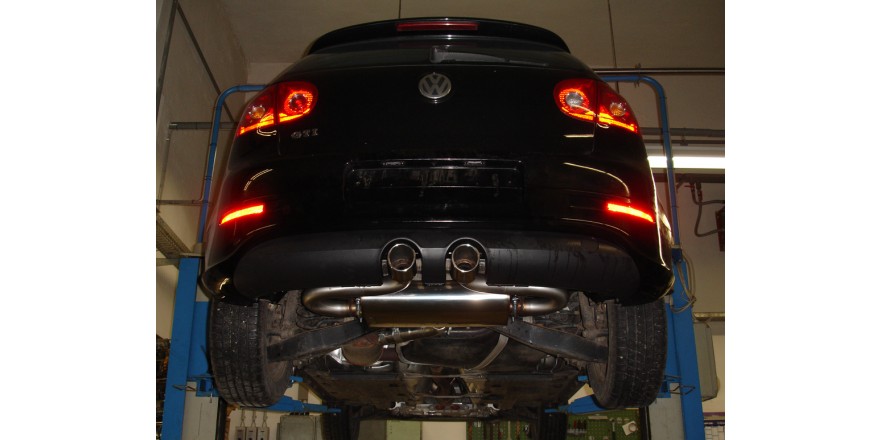 VW Golf V TSI Einddemper Uitgang midden R32-Design - 2x90 Typ 16