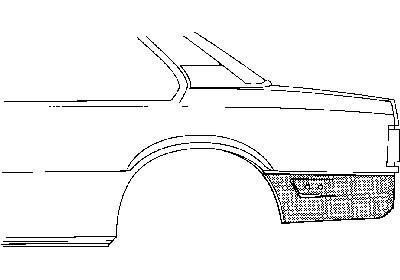 eindplaat, 5 drs, rechts Opel Ascona C, 1981-1988