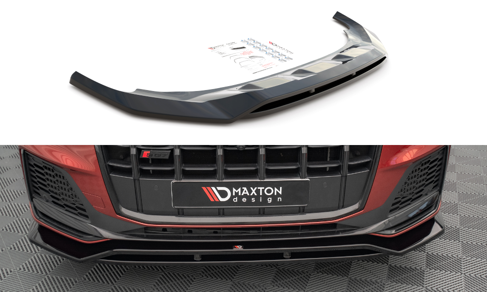 Voorspoiler Audi SQ7 / Q7 S-Line FL Maxton Glans Zwart