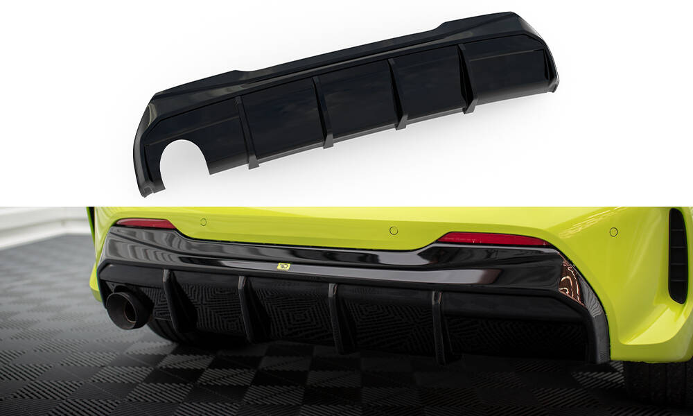 Achter Diffuser V.3 BMW 1 F40 M-Pack Maxton Glanzend zwart