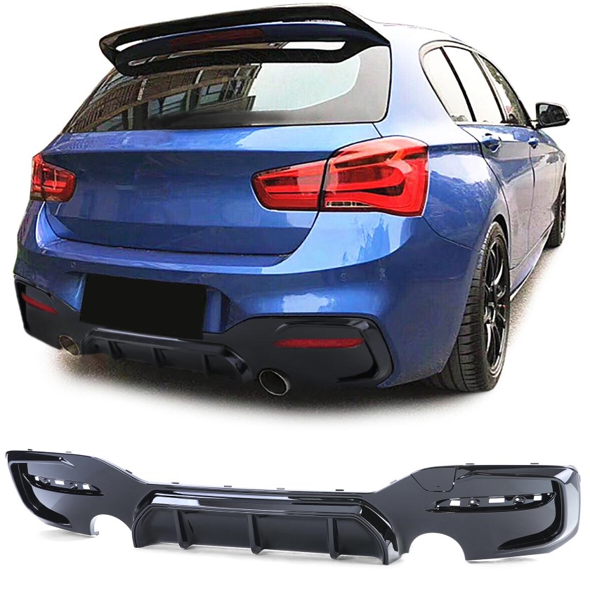Diffusor BMW 1-Serie F20 / F21 Facelift M-Pakket Glans Zwart