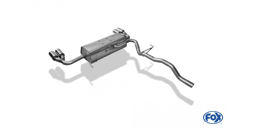 VW Bus T4 Syncro Einddemper dwars Uitgang rechts/links incl. Ver