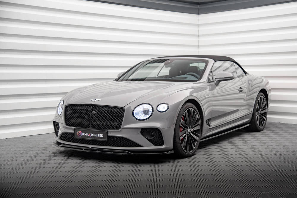 Voorspoiler Bentley Continental GT Mk3 Maxton Glans Zwart