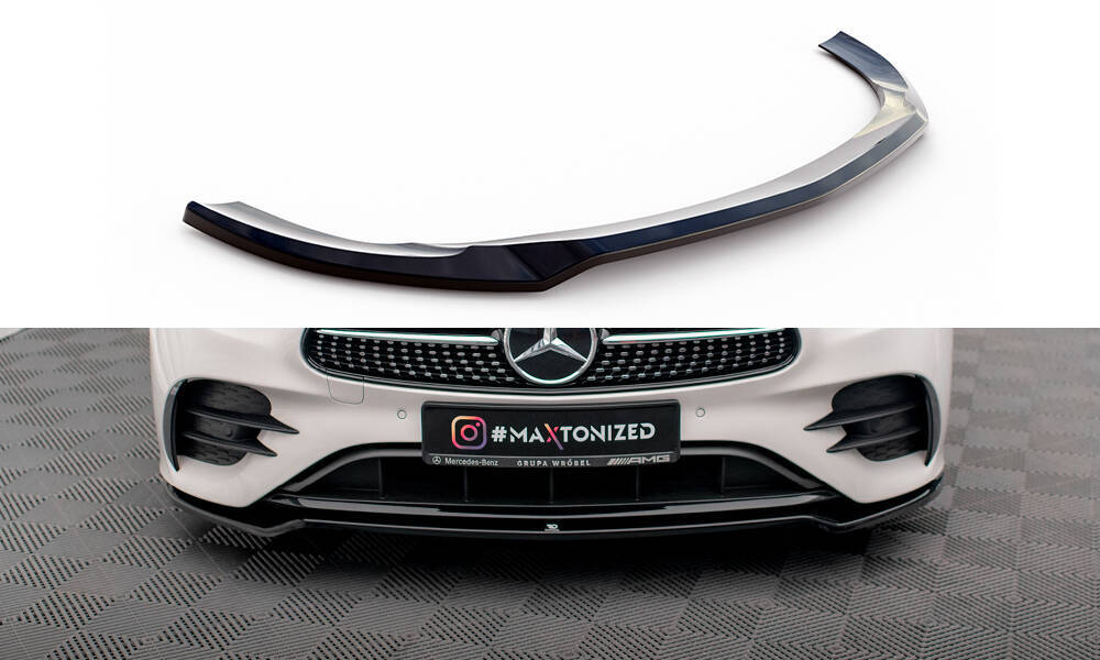 Voorspoiler V.1 Mercedes E Klasse AMG Pakket W213 / C238 Maxton Glans Zwart