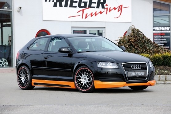 Sideskirts Audi A3 8P ABS Carbon look 08- Cabrio