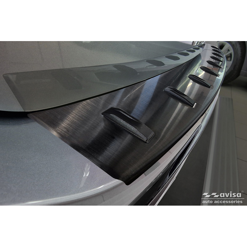 Zwart RVS Achterbumperprotector  Volkswagen Passat Variant (CJ5) incl. R-Line & Hybrid 2024- 'STRONG EDITION'