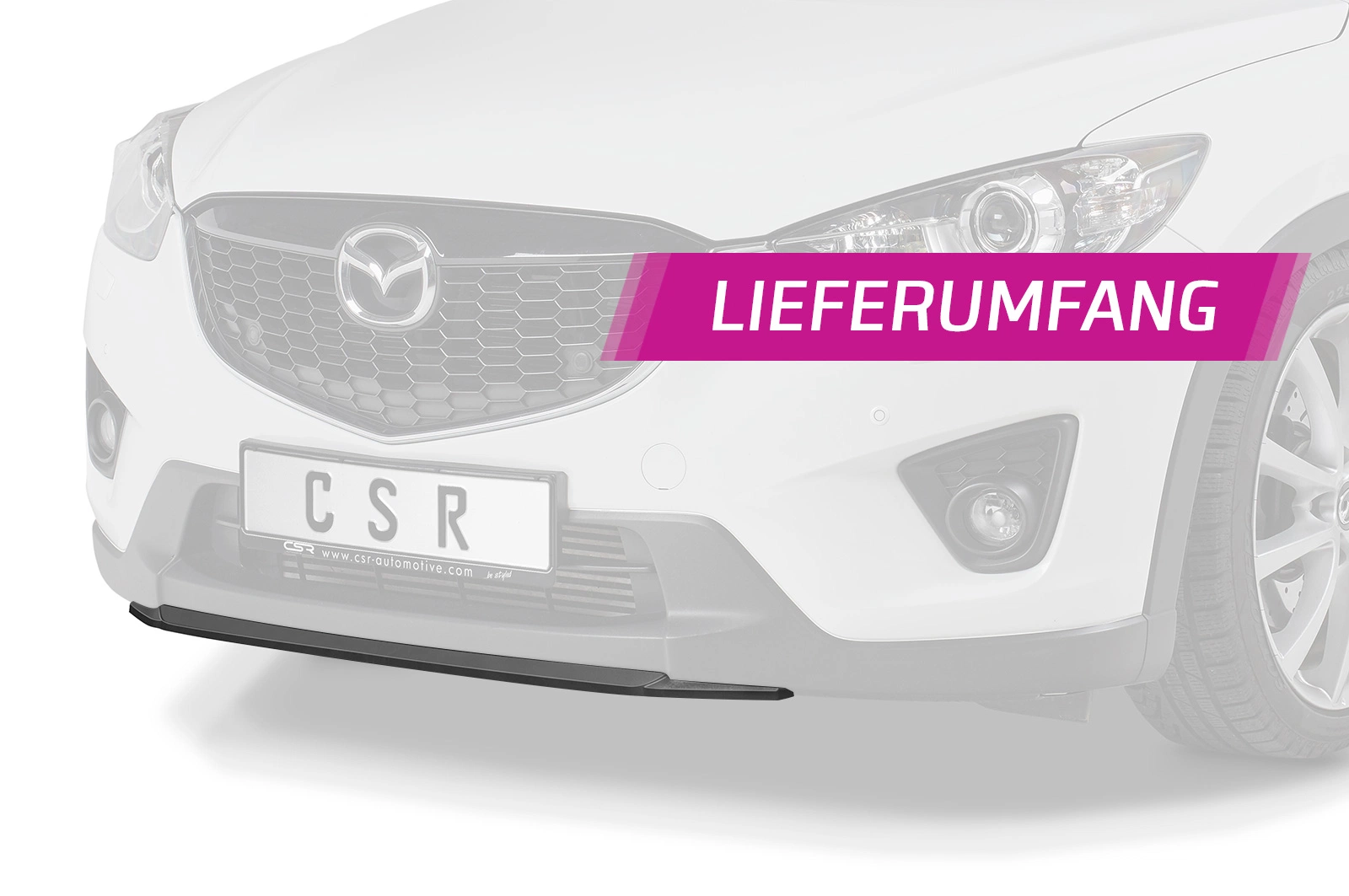 Voorspoiler Mazda CX-5 (KE) Glans Zwart van CSR Automotive (2011-2015, Voor Facelift)