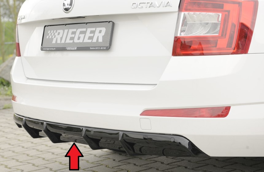 Diffuser Skoda Octavia (5E) pdc Rieger glans zwart