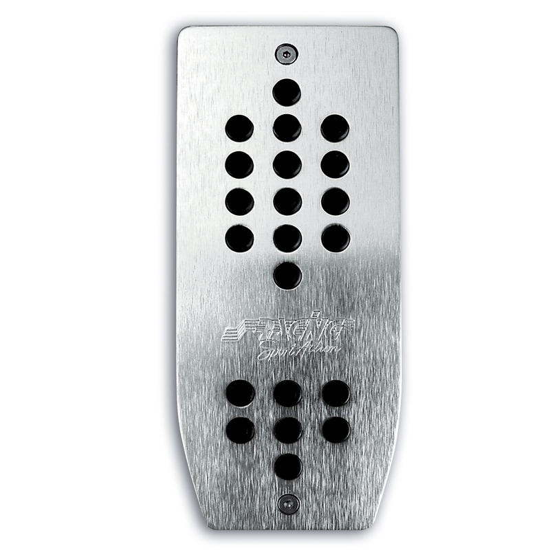 SR Voetsteun Ergal Brushed Alu/Zwart Rubber