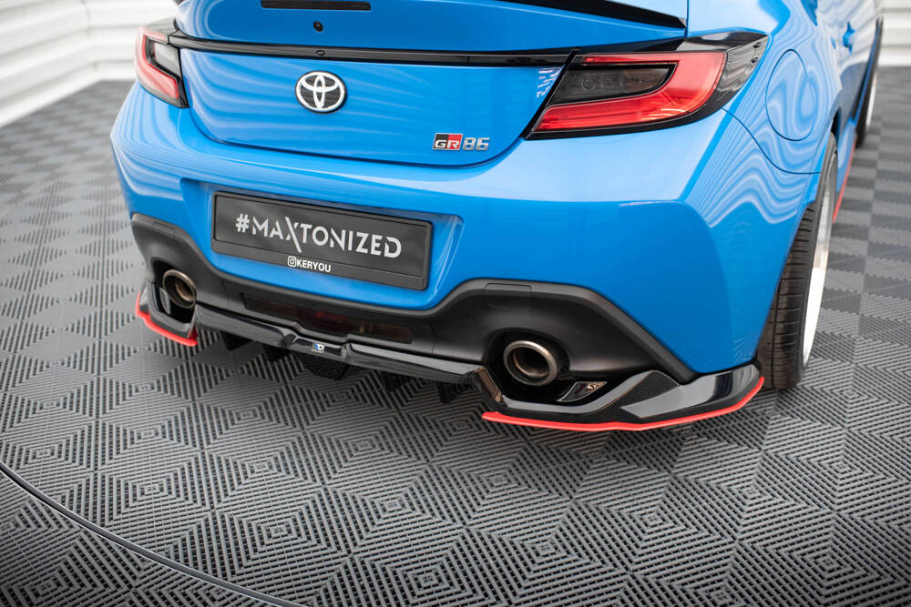 Diffuser V.2 Toyota GR86 Maxton Glans Zwart / Rood