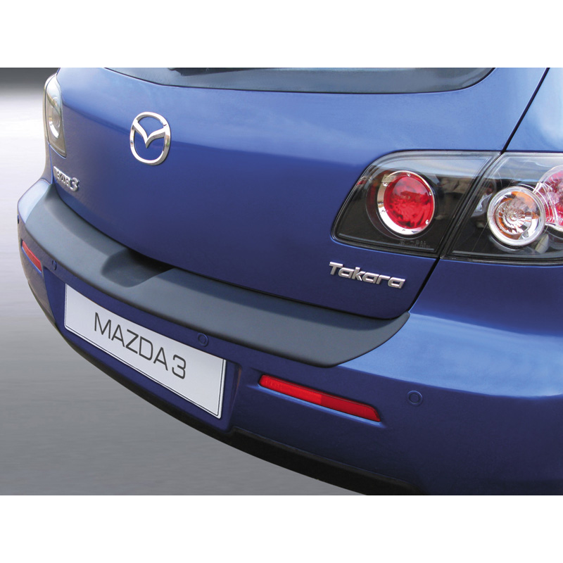 ABS Achterbumper beschermlijst  Mazda 3 HB 5 deurs 2006-2009 excl. Sport Zwart
