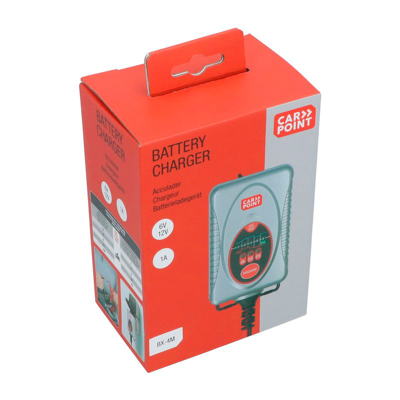 Carpoint BX-4M 6V/12V Acculader 1 Ampère