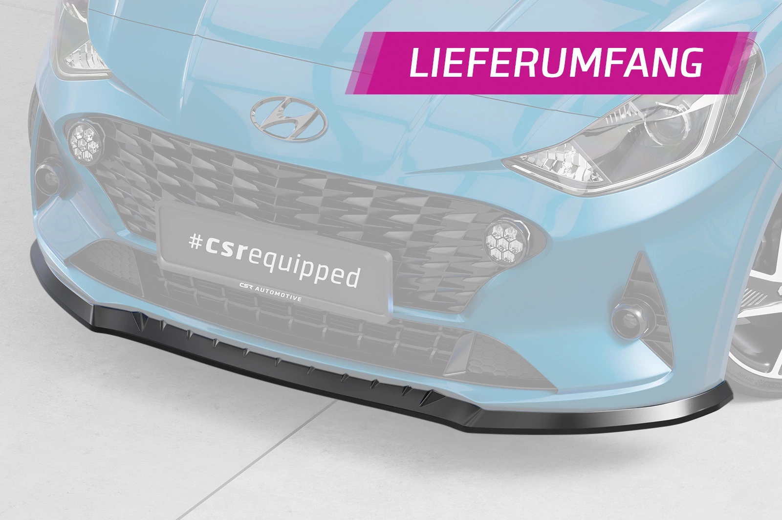 Voorspoiler Hyundai i10 (3e generatie) Glans Zwart (2019–) CSR