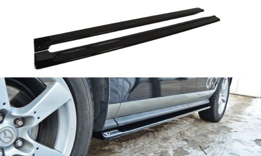 Zijskirts Mazda CX-7 Maxton Design glans zwart