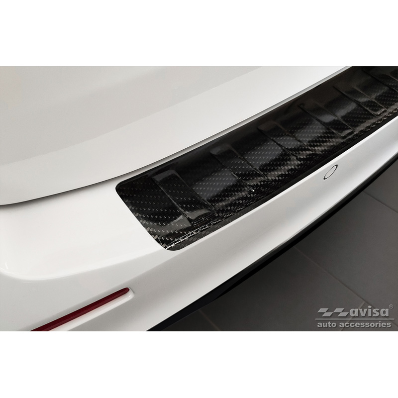 Echt 3D Carbon Achterbumperprotector  BMW 5-Serie Touring G31 FL 2020-2024 'Ribs'