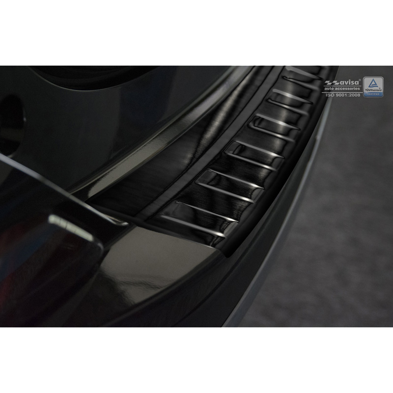 Zwart RVS Achterbumperprotector  Toyota RAV4 2016- 'Ribs'