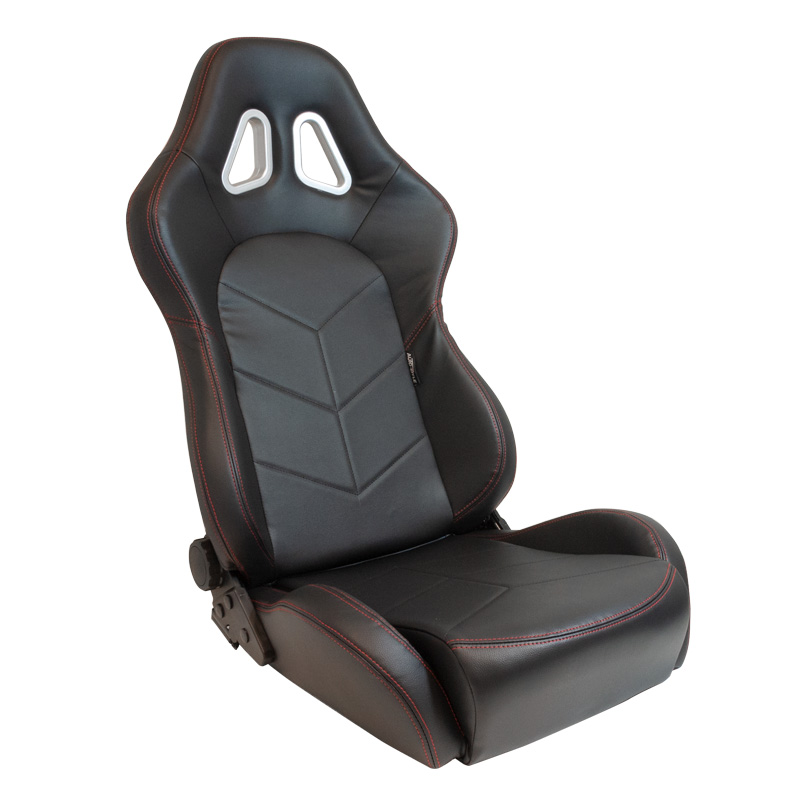 Sport seat Type TN Black PU leather + red stitching