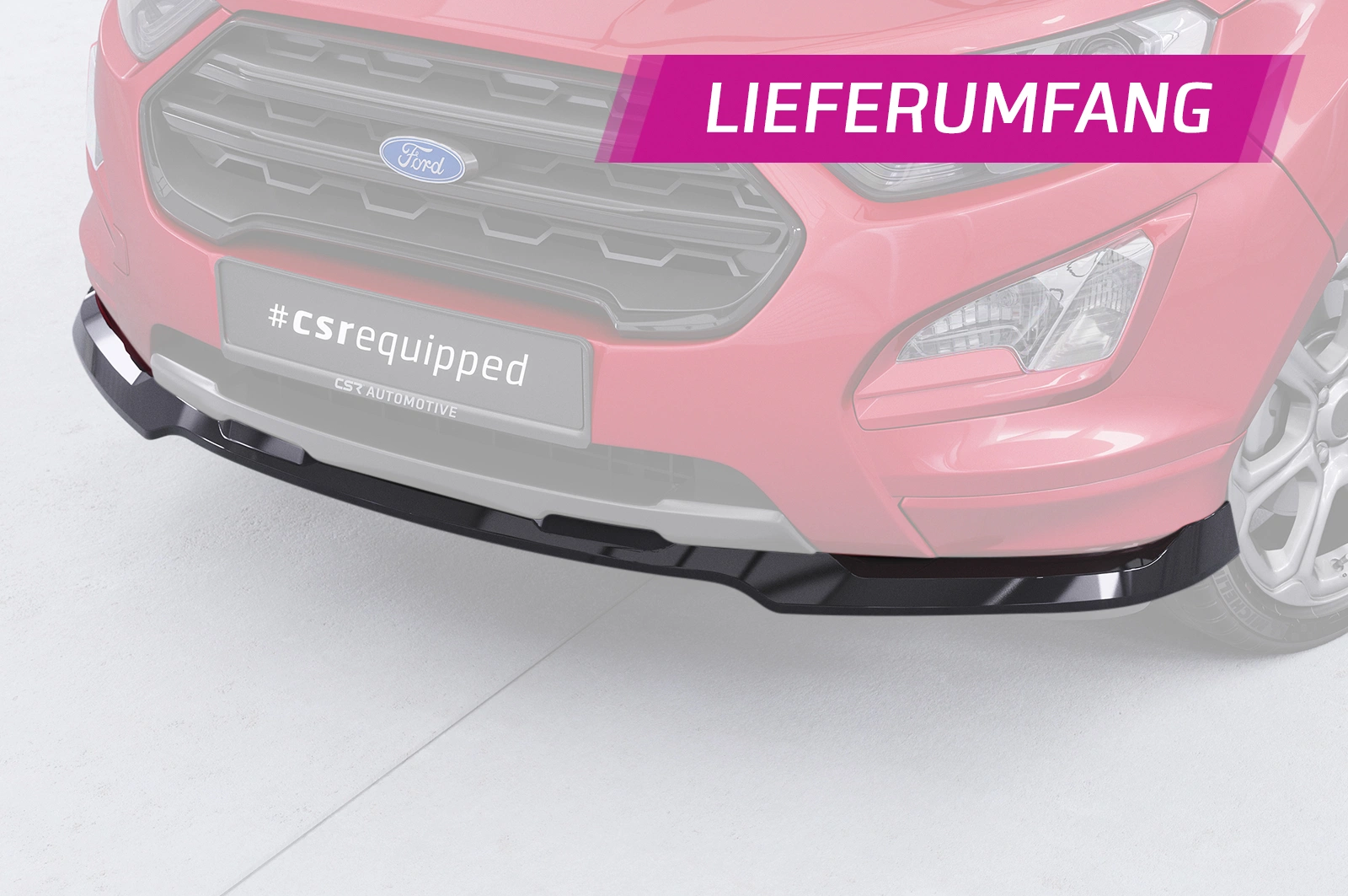 Voorspoiler Ford Ecosport MK2 ST-Line glans zwart