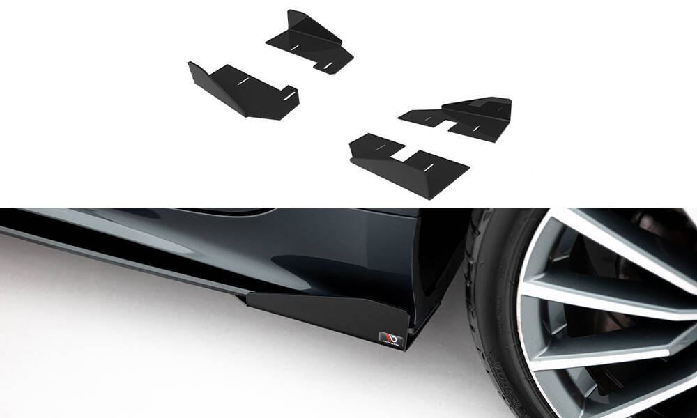 Zij Flaps Audi A5 Sportback F5 Facelift Maxton Glanzend zwart
