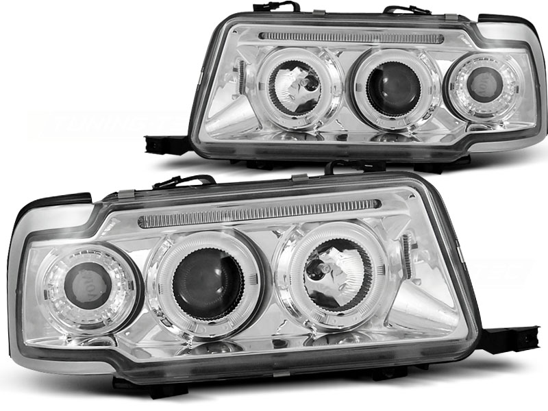 Audi 80 Faros con Angel Eyes rings