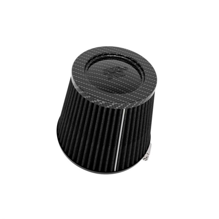 K&N Universeel Dryflow Zwart Luchtfilter Conisch - carbonvezel top - 127mm aansluiting, 165mm onder, 114mm top, 143mm hoogte (RU-3134HBK)