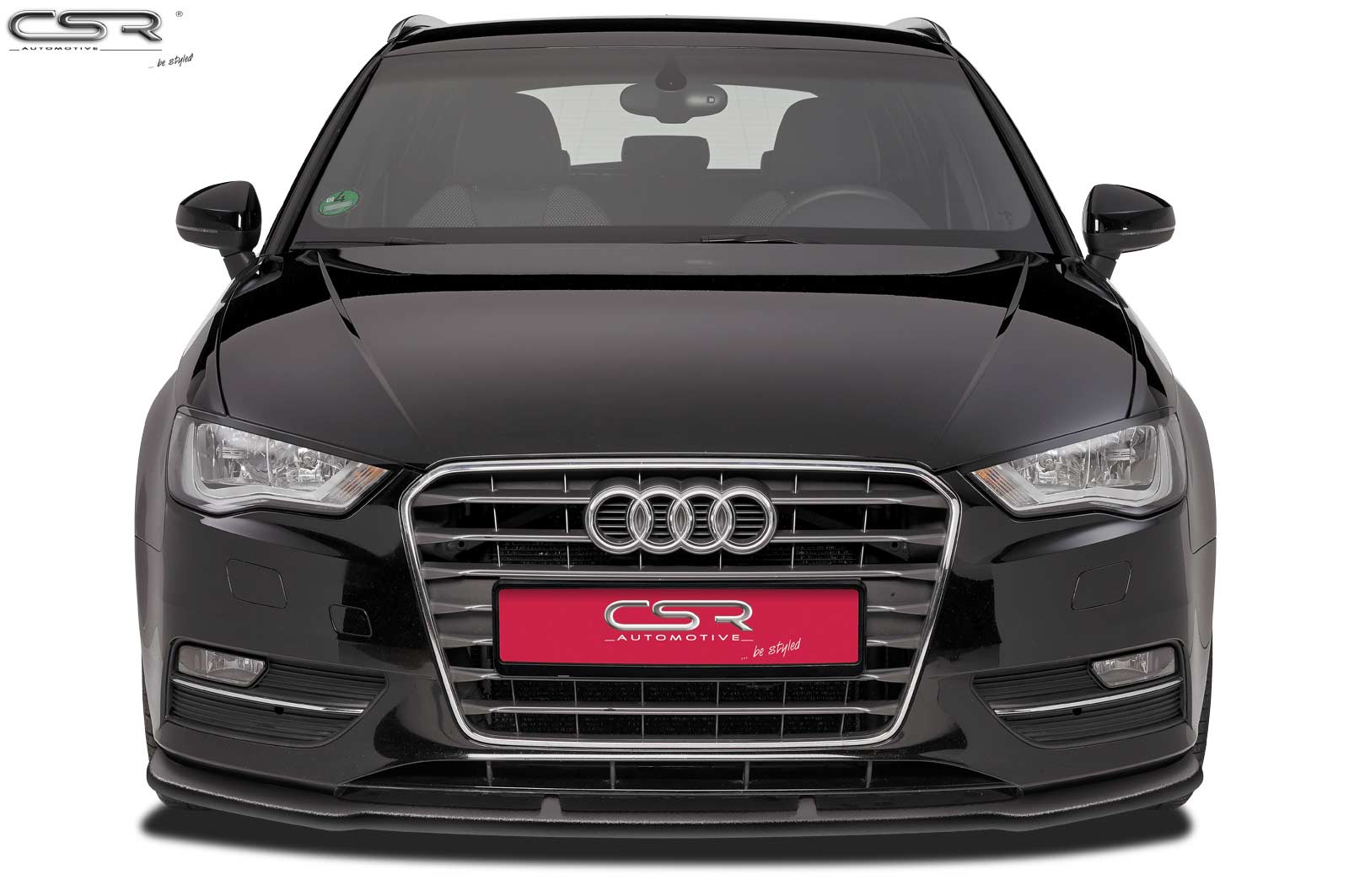 Voorspoiler Audi A3 8V Glans Zwart – 2012–04/2016