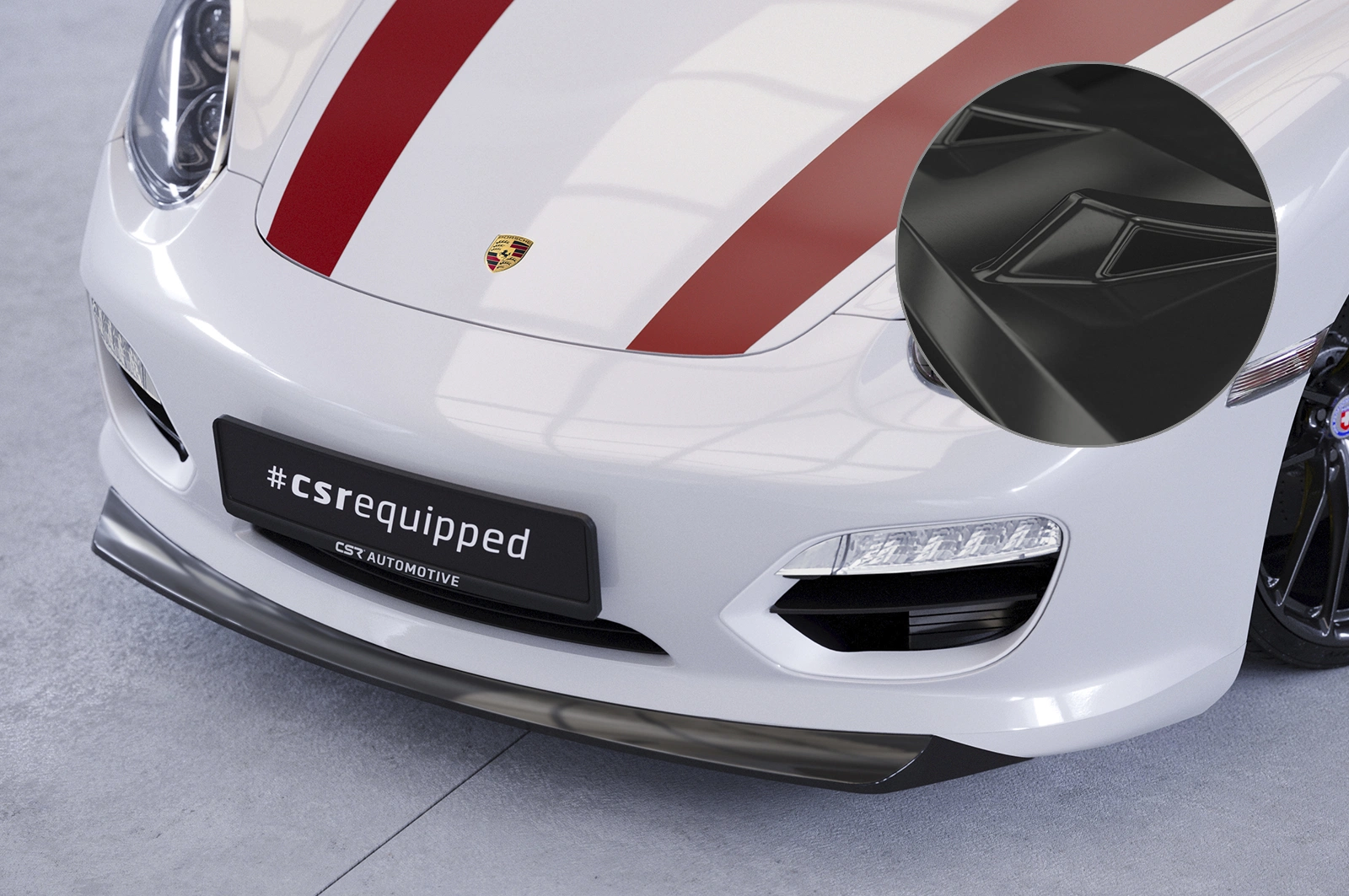 Voorspoiler Porsche Boxster 987 Glans Zwart – 2009–2012
