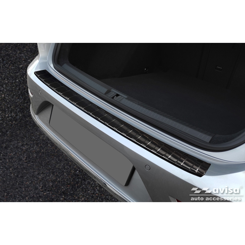 Zwart RVS Achterbumperprotector  Volkswagen Arteon Shooting Brake incl. eHybrid 2020- 'Ribs'