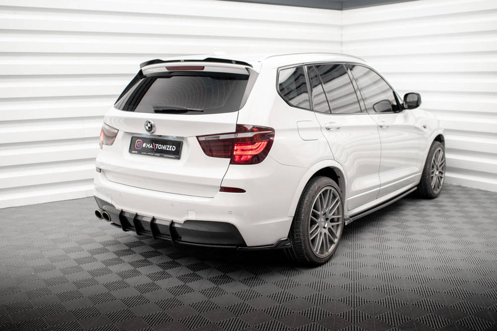 Zijdiffusers BMW X3 M-Pack F25 2010 - 2014 Maxton Glans Zwart
