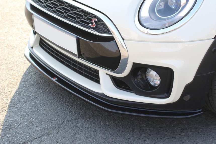 Voorspoiler Mini Clubman F54 Maxton Design glans zwart V.1